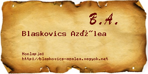 Blaskovics Azálea névjegykártya